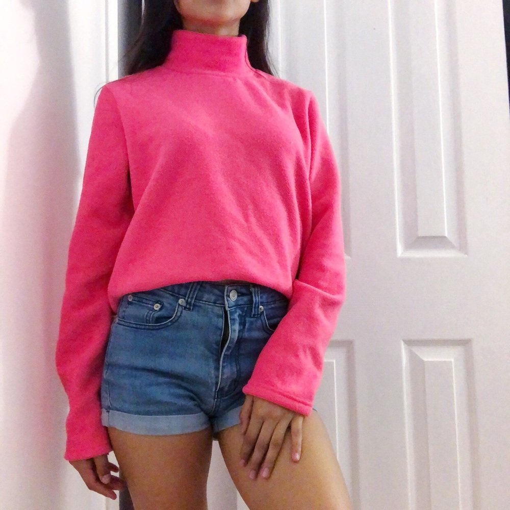 GAP Pink Fleece Turtleneck